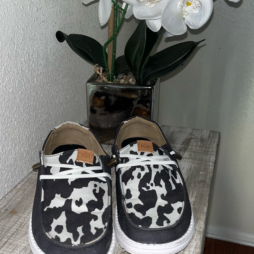 Hey Dude Black and White Women's Slippers